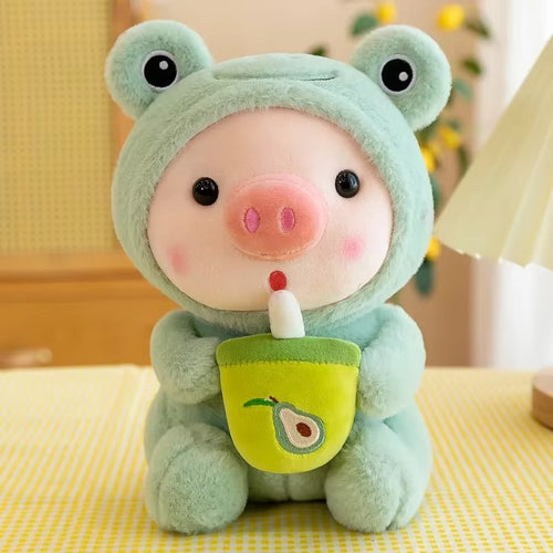Avocado Juice Piggy in Froggy Onesie
