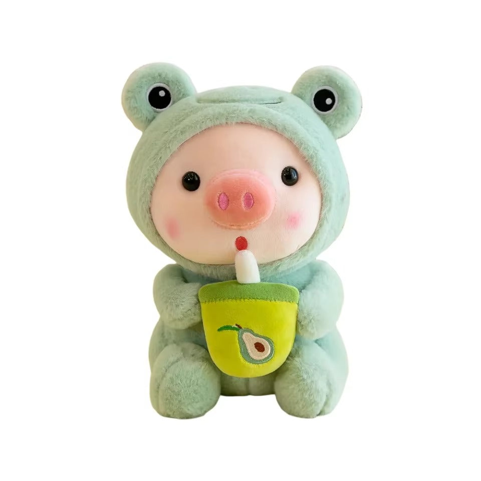Avocado Juice Piggy in Froggy Onesie