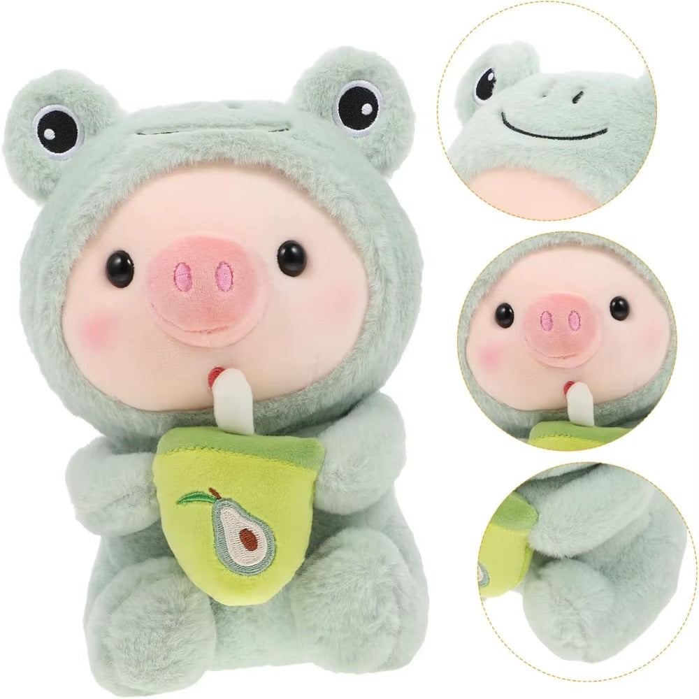 Avocado Juice Piggy in Froggy Onesie