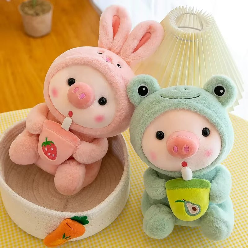 Avocado Juice Piggy in Froggy Onesie